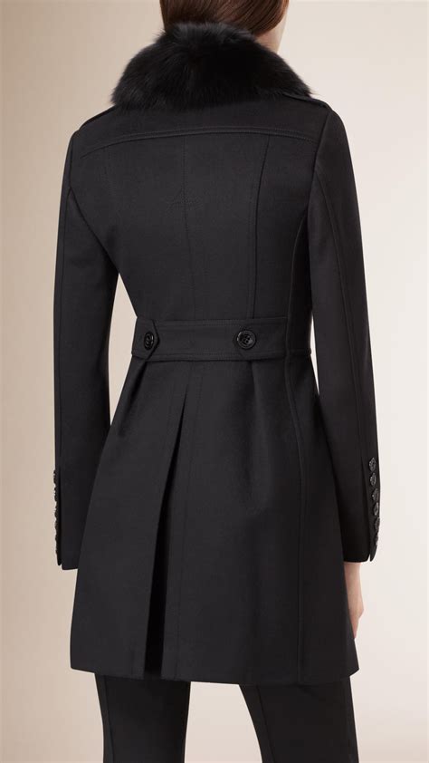 burberry fox collar coat|Burberry wool coats for women.